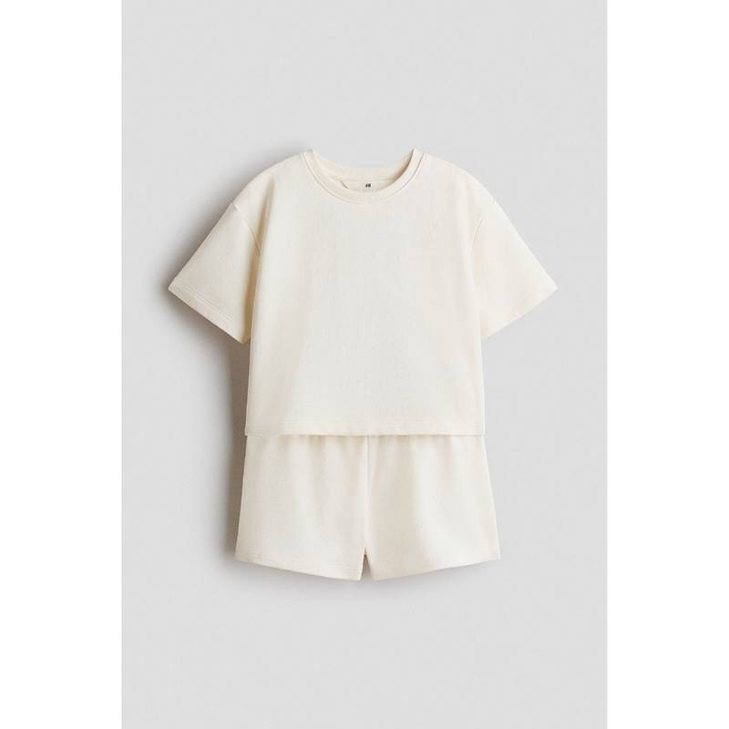 H&M Girls White 2-Piece Sweatshirt Set (8-9 Years)