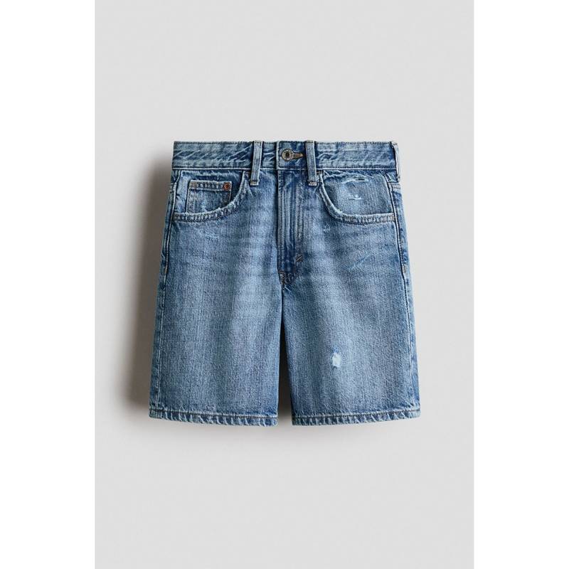 H&M Boys Blue Loose-Fit Denim Shorts (12-13 Years) (12-13 Years)
