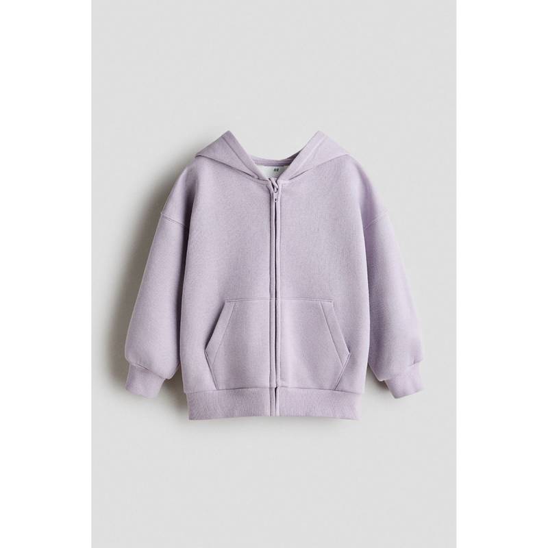 H&M Girls Purple Oversized Zip-Through Hoodie (2-4 Years) (2-4 Years)