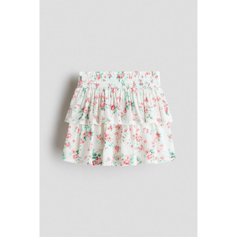 H&M Girls White Tiered Viscose Skirt (1.5-2 Years) (1.5-2 Years)