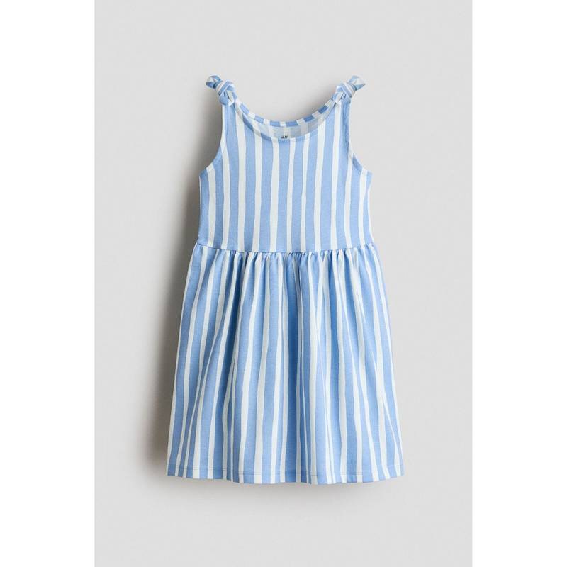 H&M Girls Blue Printed Cotton Dress (1.5-2 Years) (1.5-2 Years)