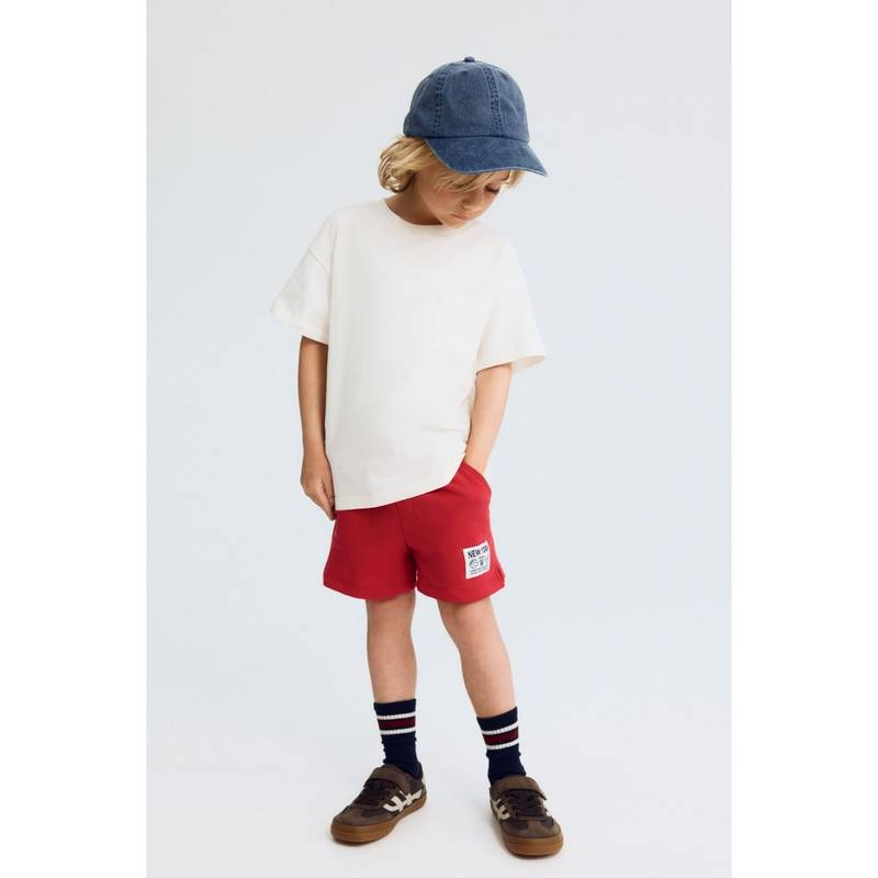 H&M Boys Red Cotton Sweatshorts (1.5-2 Years) (1.5-2 Years)