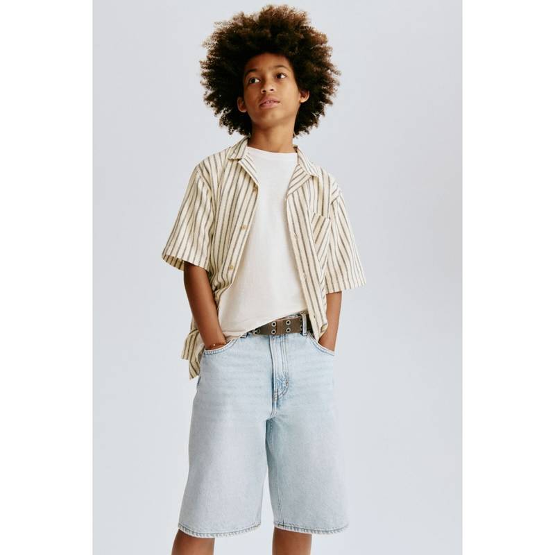 H&M Boys Blue Baggy Fit Denim Shorts (10-11 Years) (10-11 Years)