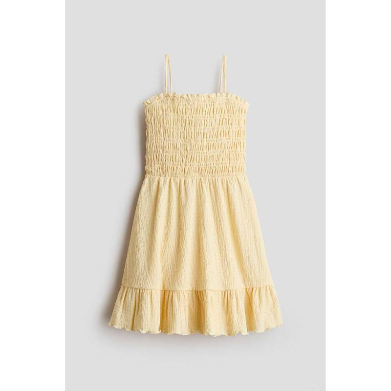 H&M Girls Yellow Smocked Dress (14 Years) (14 Years)