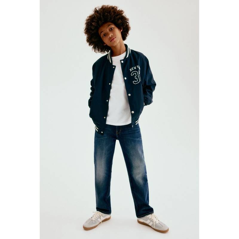 H&M Boys Blue Relaxed Tapered Fit Jeans (8-9 Years) (8-9 Years)