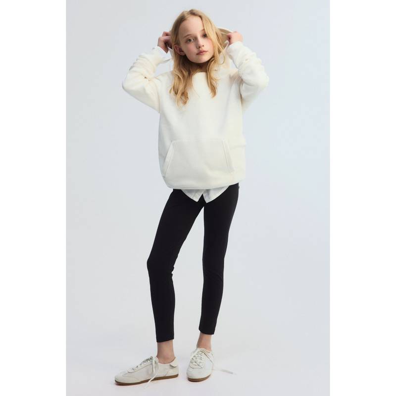 H&M Girls Black 2-Pack Cotton Leggings (8-9 Years)
