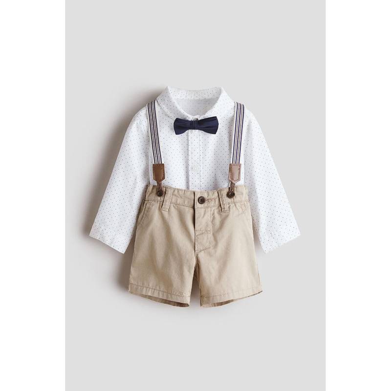 H&M Boys White 3-Piece Dressy Set (4-6 Months)