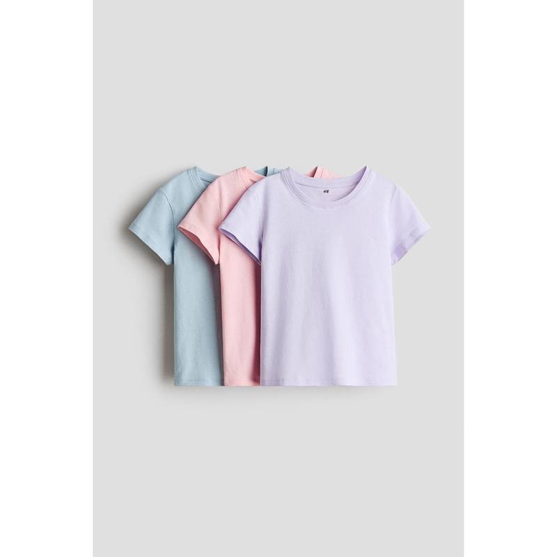 H&M Girls Pink 3-Pack T-Shirts (1.5-2 Years)