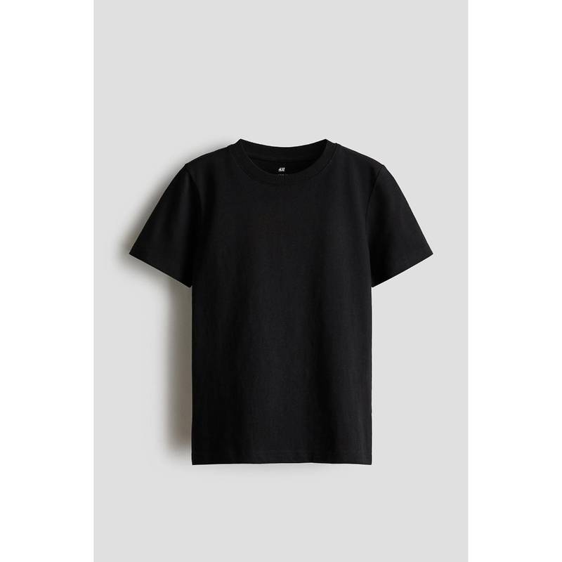 H&M Boys Black Cotton T-Shirt (10-12 Years) (10-12 Years)