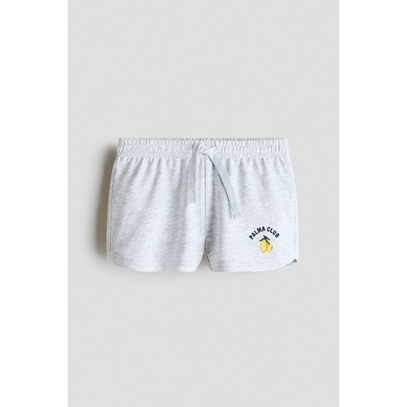 H&M Girls Grey Motif-Detail Sweatshorts (8-9 Years) (8-9 Years)