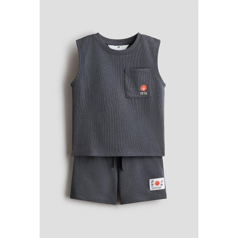 H&M Boys Grey 2-Piece Sweatshirt Set (4-5 Years)