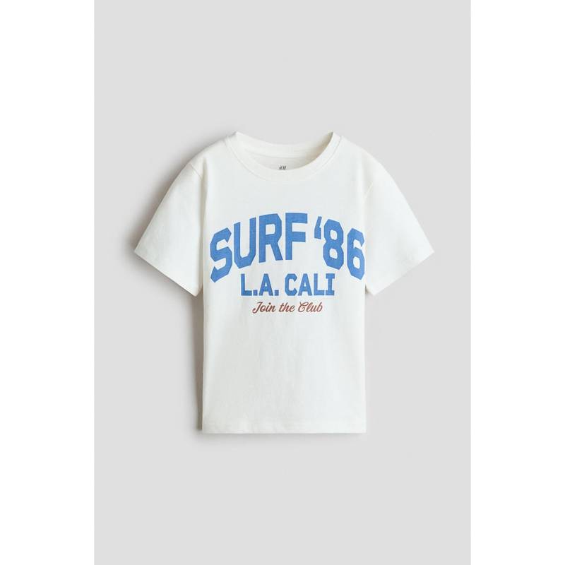 H&M Boys White Printed T-Shirt (1.5-2 Years) (1.5-2 Years)
