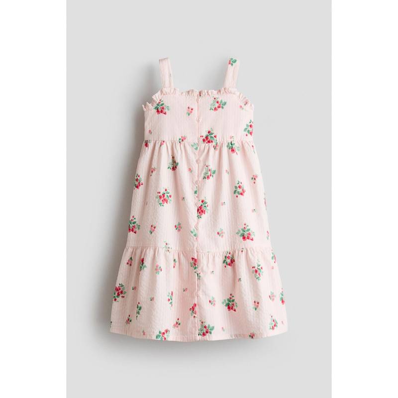 H&M Girls Pink Tiered Cotton Dress (1.5-2 Years) (1.5-2 Years)