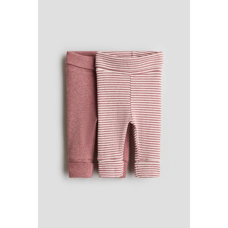 H&M Kids Pink 2-Pack Room-To-Grow Leggings (0-1 Months)