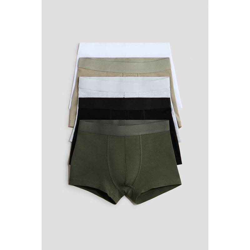 H&M Boys Beige 5-Pack Cotton Trunks (8-10 Years)