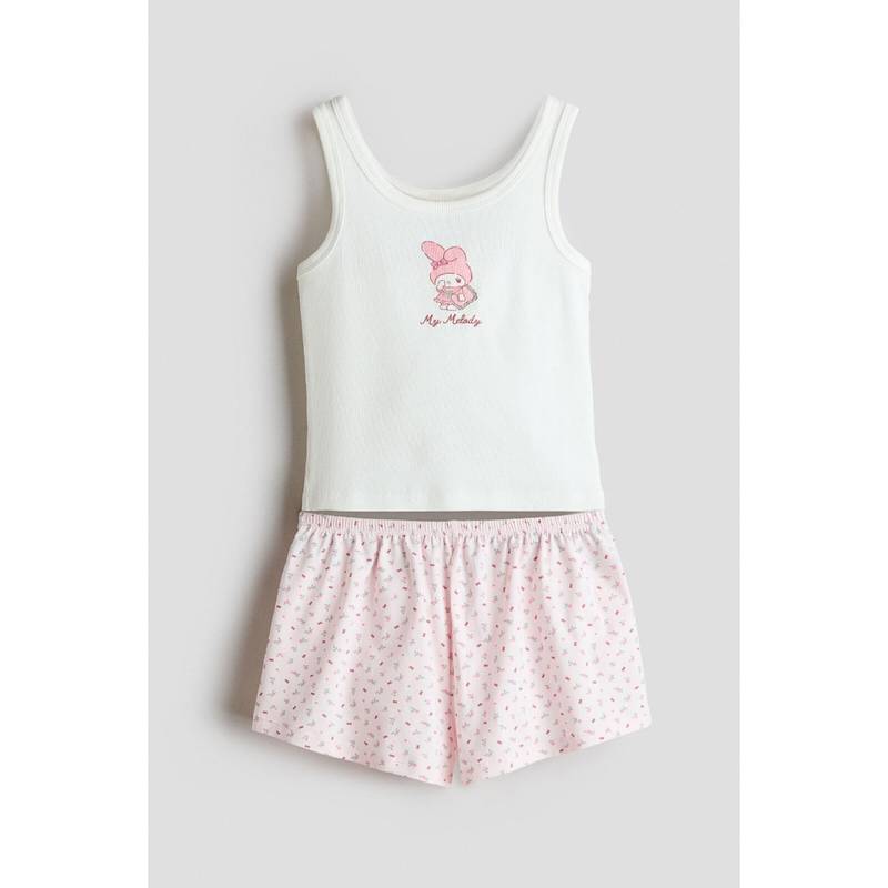 H&M Girls White Printed Pyjamas (14 Years)