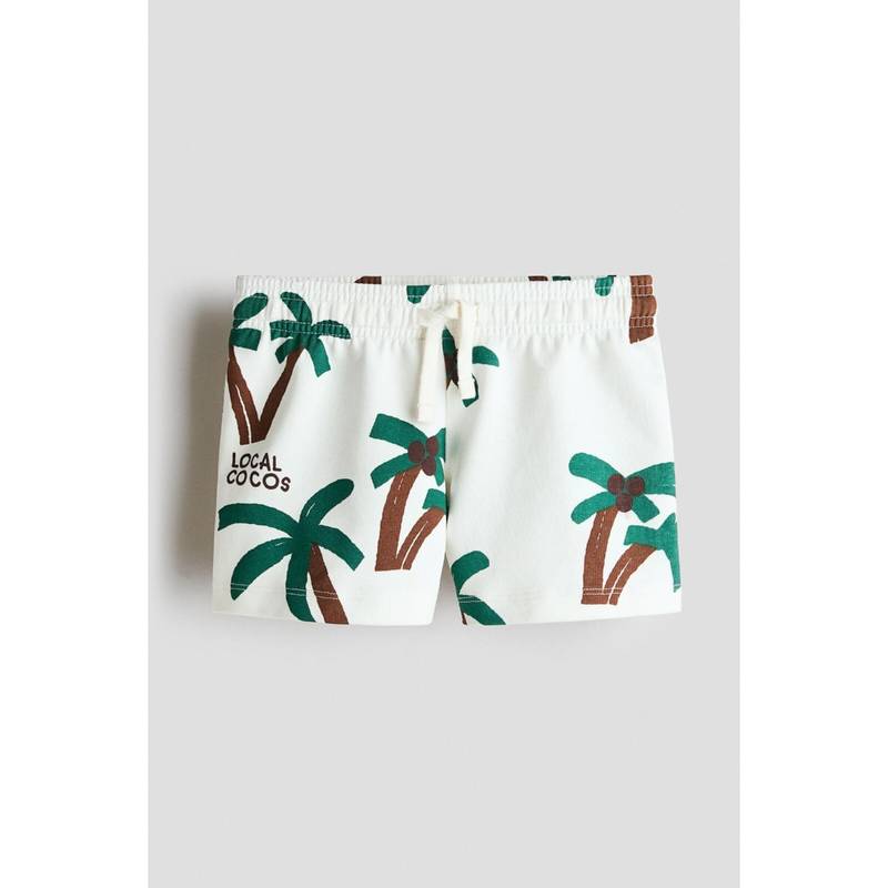 H&M Boys White Cotton Sweat shorts (1.5-2 Years)