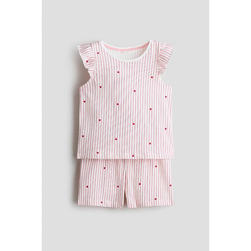H&M Girls Multi-Color Printed Cotton Pyjamas (2-4 Years)