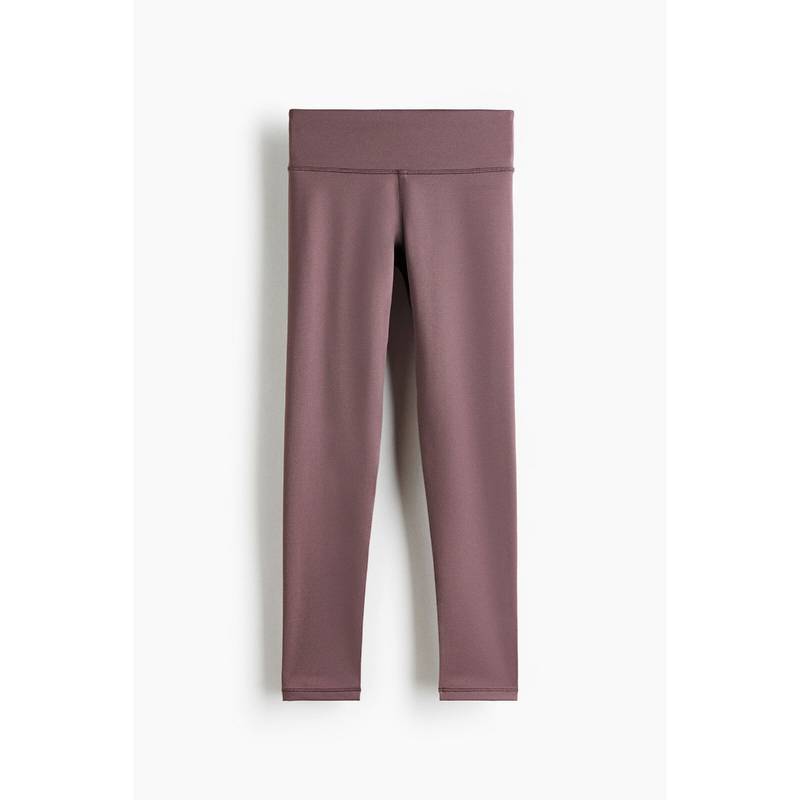 H&M Girls Purple Sports Leggings With Drymove (5-6 Years) (5-6 Years)