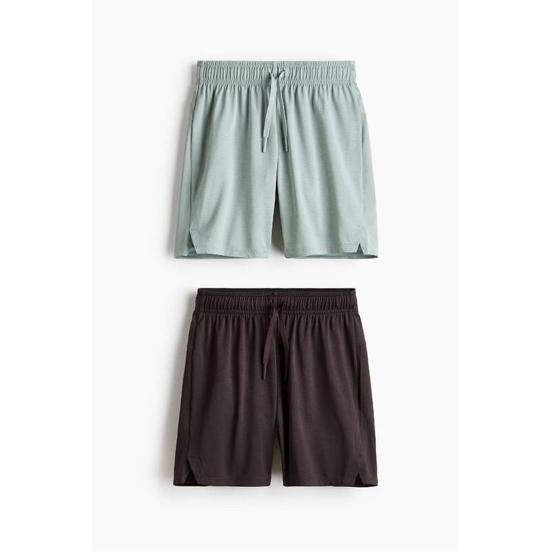 H&M Boys Turquoise 2-Pack Sports Shorts With Drymove (6-8 Years)