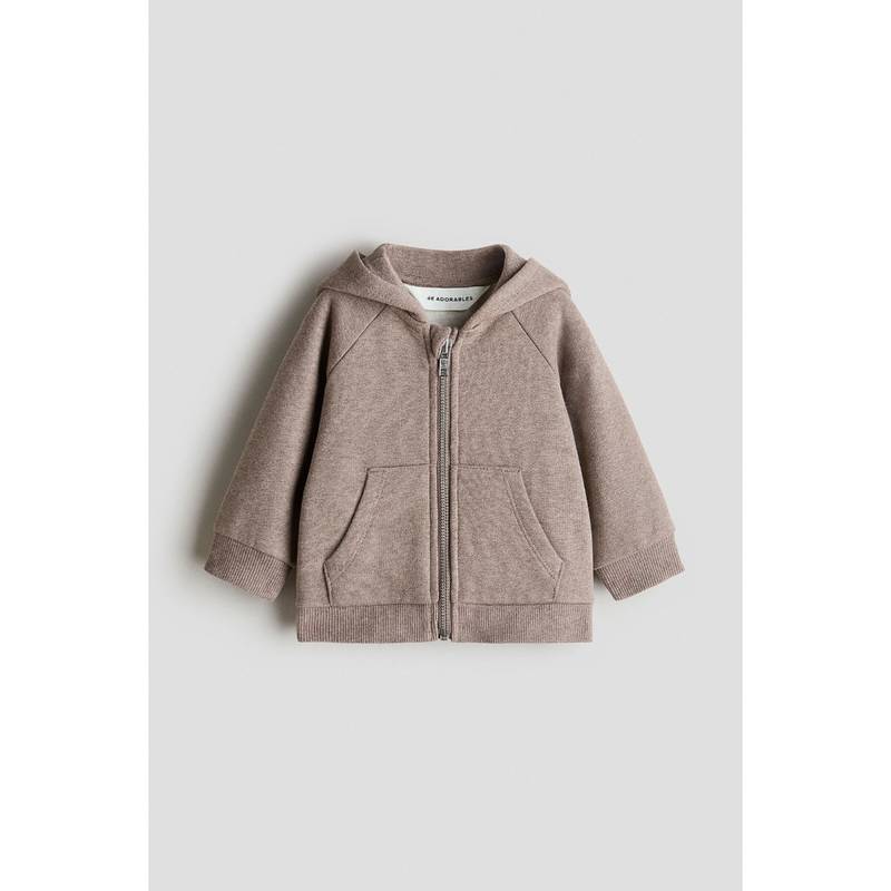 H&M Kids Beige Zip-Through Hoodie (0-1 Months) (0-1 Months)