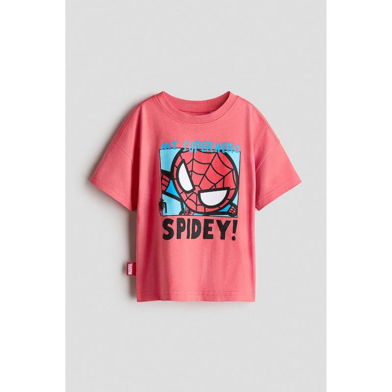 H&M Boys Red Loose-Fit Printed T-Shirt (2-4 Years) (2-4 Years)