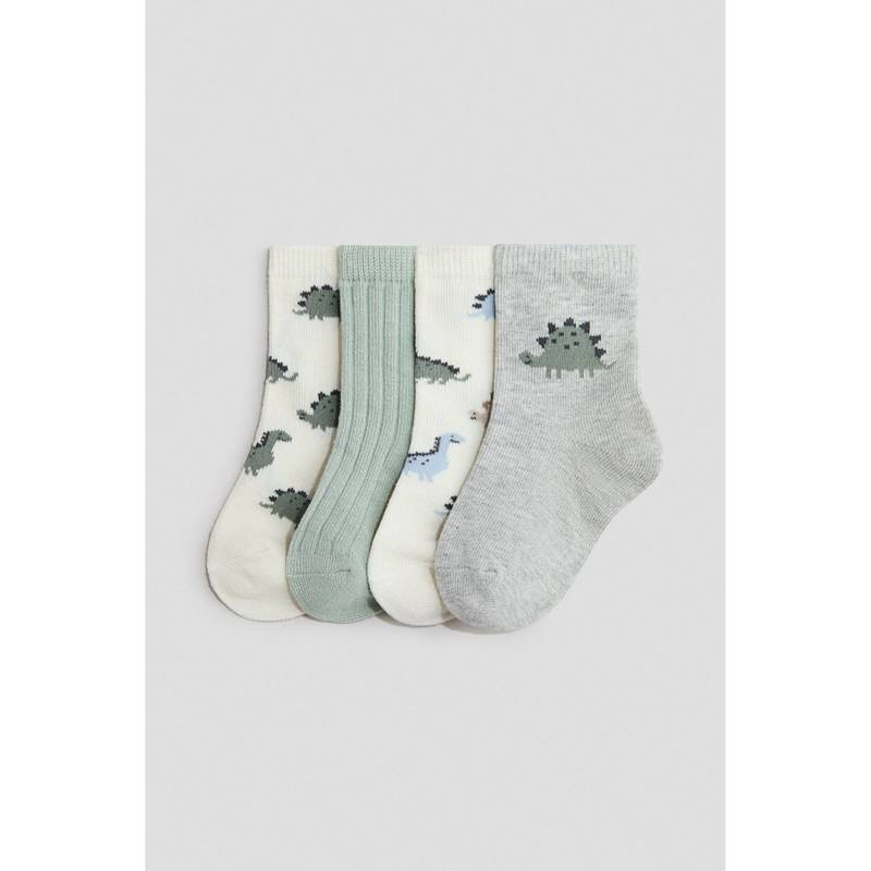 H&M Boys White 4-Pack Socks (Newborn)
