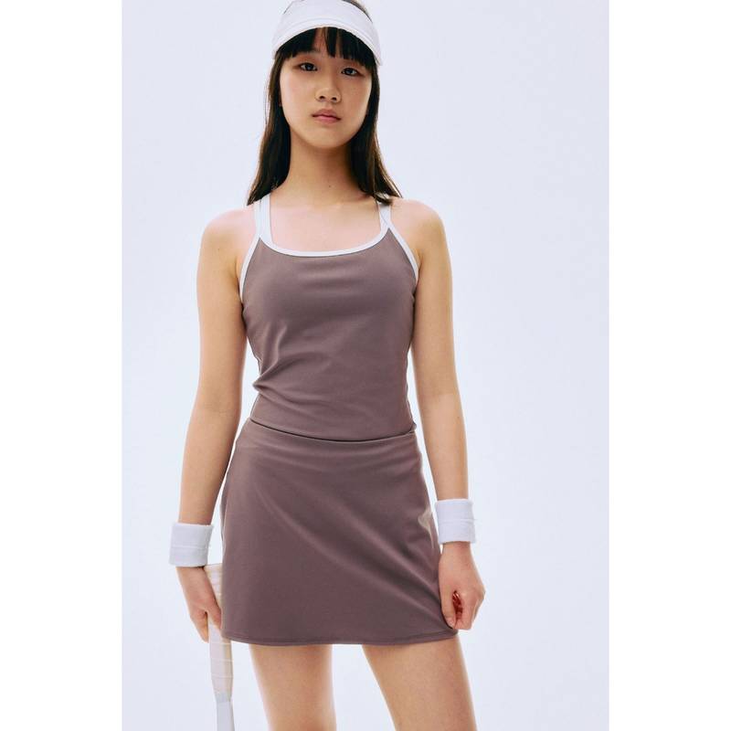 H&M Girls Purple Yoga Top With Softmove (8-10 Years) (8-10 Years)