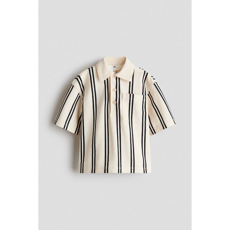 H&M Boys White Cotton Piqu Polo T-Shirt (1.5-2 Years) (1.5-2 Years)