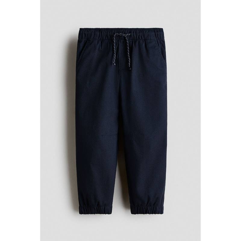 H&M Boys Blue Cotton Twill Joggers (1.5-2 Years) (1.5-2 Years)