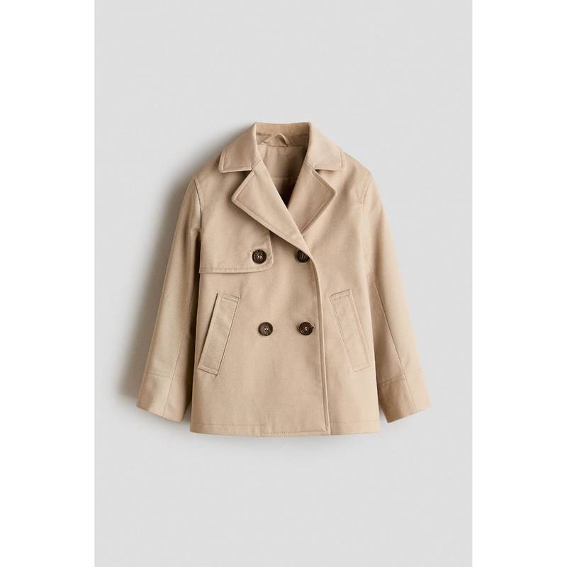 H&M Girls Beige Short Trench Coat (3-4 Years) (3-4 Years)