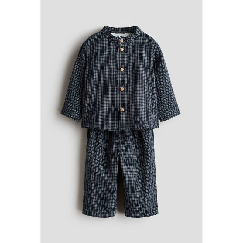 H&M Boys Blue 2-Piece Cotton Set (4-6 Months)