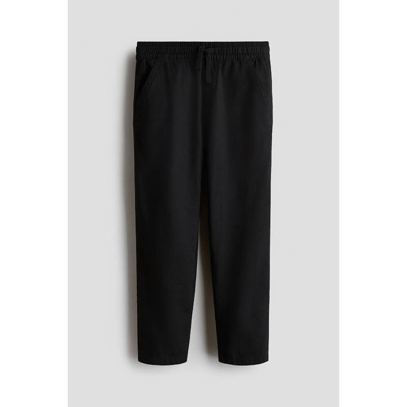 H&M Boys Black Cotton Joggers (10-11 Years) (10-11 Years)