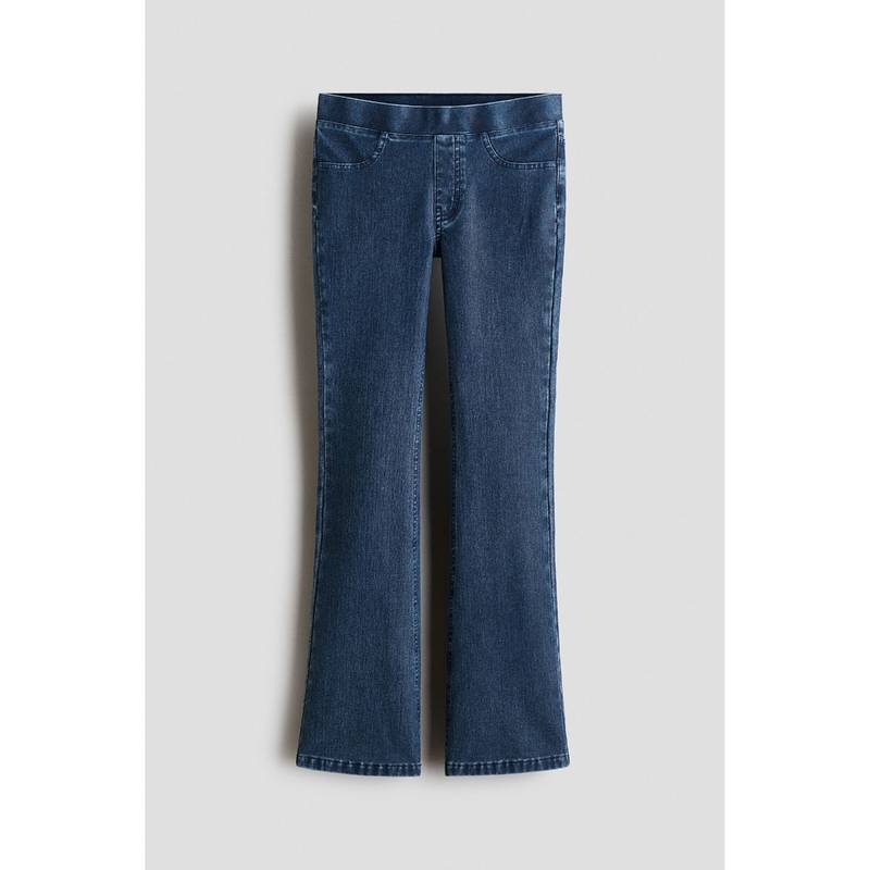 H&M Girls Blue Flared Denim-Look Jeggings (8-9 Years) (8-9 Years)