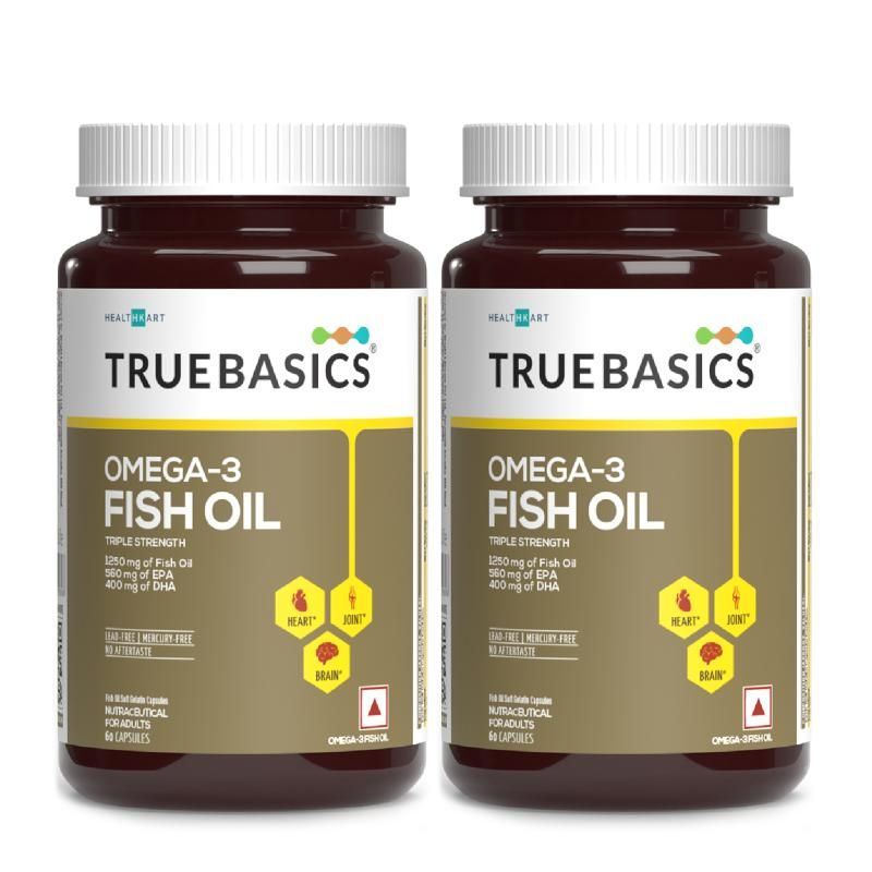 TrueBasics Omega-3 Fish Oil Triple Strength Capsules (pack Of 2)
