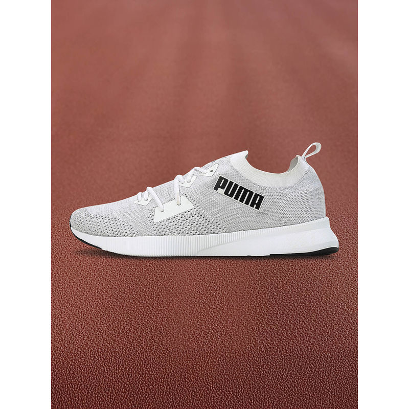 Puma Flyer Runner Engineered Knit Men White Running Shoes (UK 8)