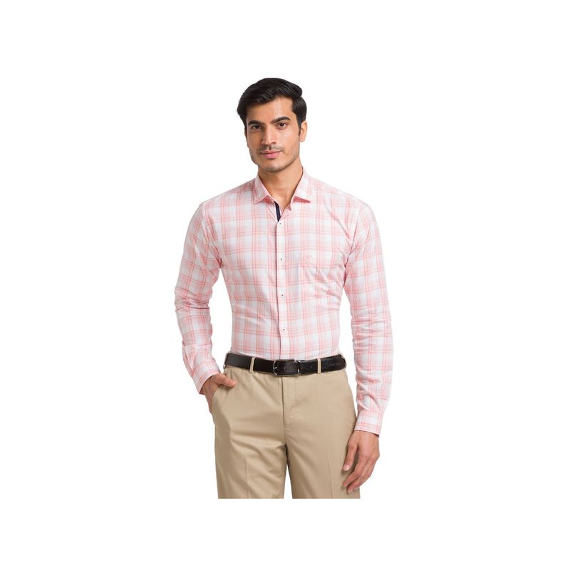 Park Avenue Slim Fit CheckePink Pink Shirt (39)