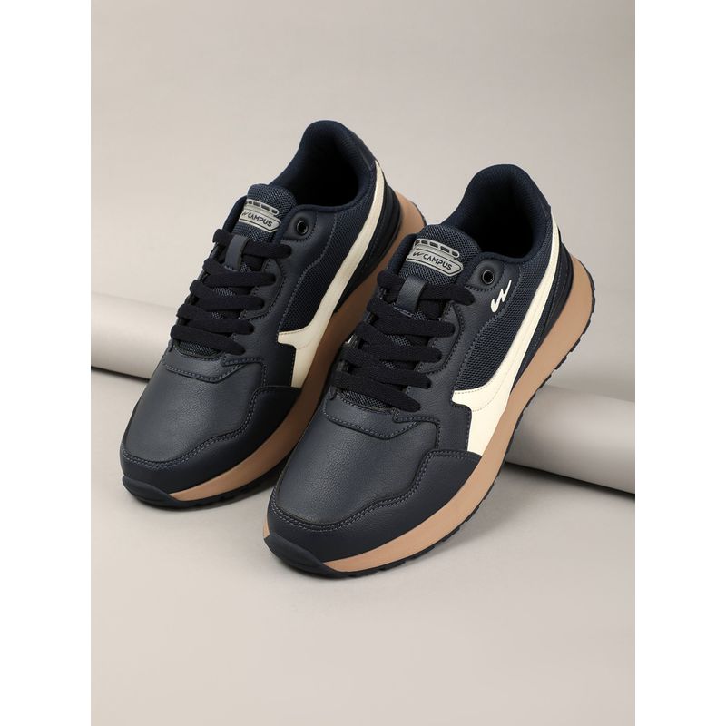 Campus Men Stom Navy Blue & White Casual Sneakers (UK 7)