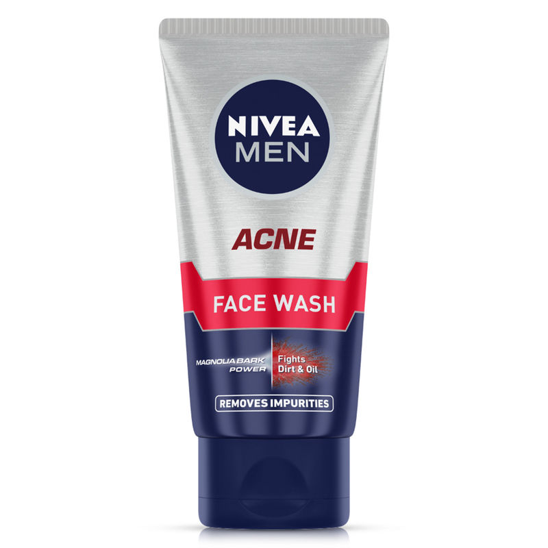 NIVEA MEN Acne Face Wash for Oily & Acne Prone Skin, Fights Oil & Dirt with Magnolia Bark Power