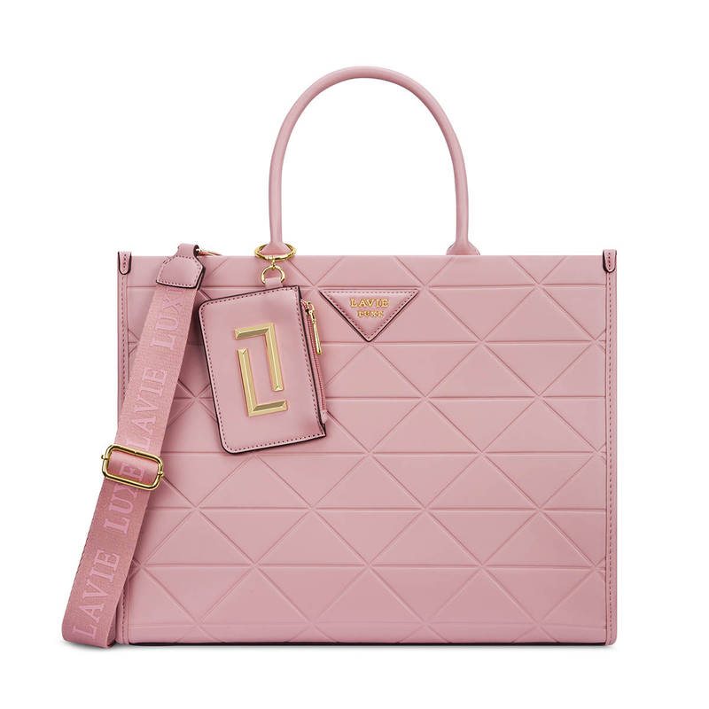 Lavie Luxe Women's Lisa Box 14 Inch Laptop Large Satchel Handbag with Pouch (M)