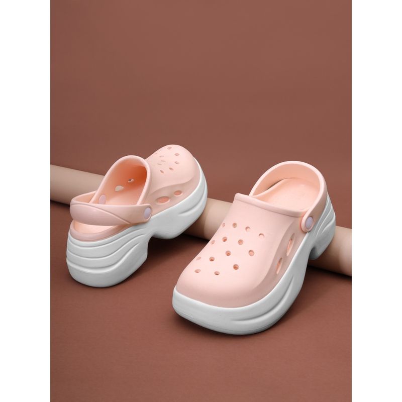 Truffle Collection Pink Solid Clogs (UK 8)