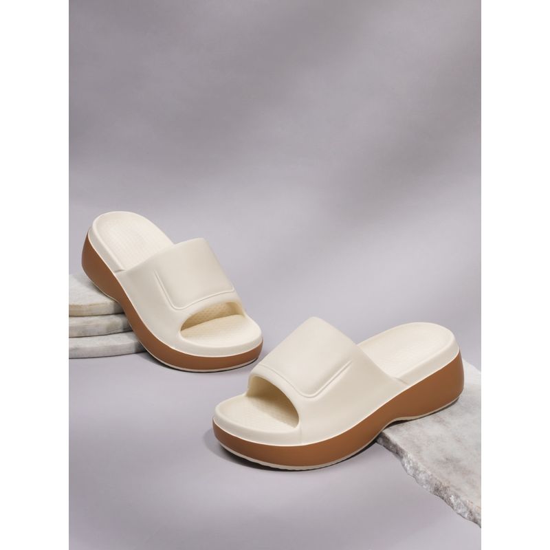 Truffle Collection Cream Solid Sliders (UK 6)