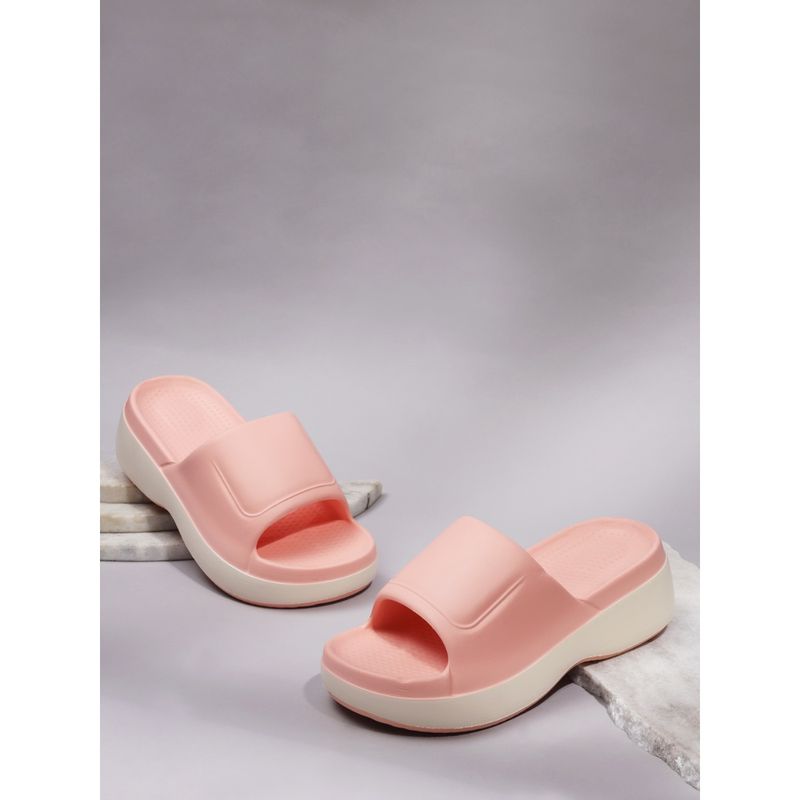 Truffle Collection Pink Solid Sliders (UK 6)