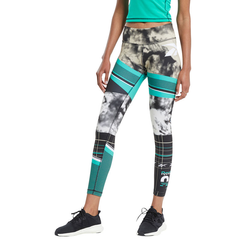 Reebok WOR MYT AOP Tight Green Training Tight (XXS)