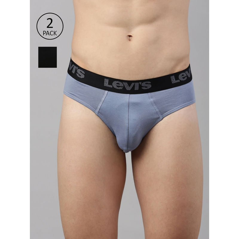 Levi's 066 Active Brief for Men (Pack of 2) with Contoured Double Pouch (Pack of 2) (L)