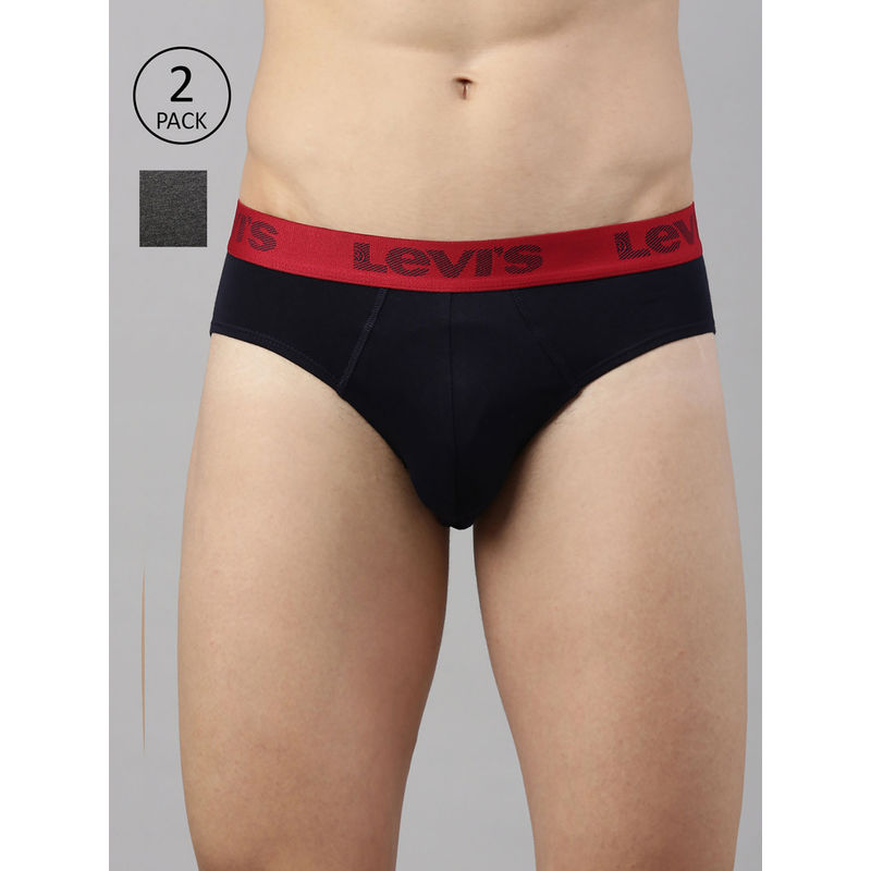 Levi's 066 Active Brief for Men (Pack of 2) with Contoured Double Pouch (Pack of 2) (S)