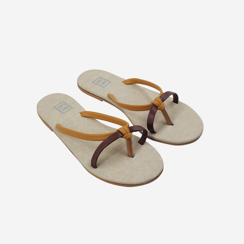 Post Card Poppy - Brown Flats Sandals - EURO 41