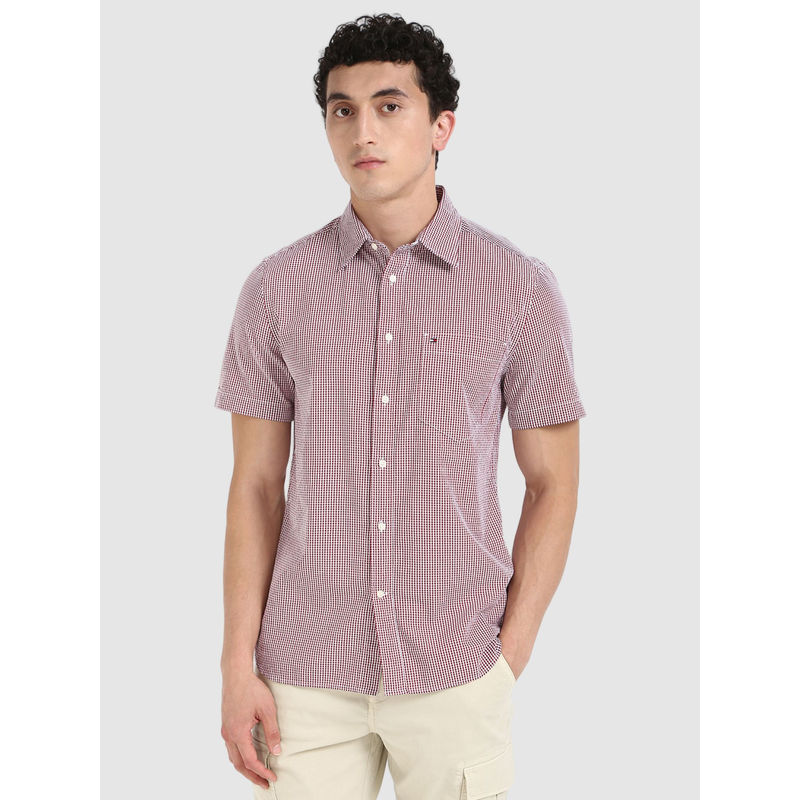 Tommy Hilfiger Red Mini Check Shirt (S)