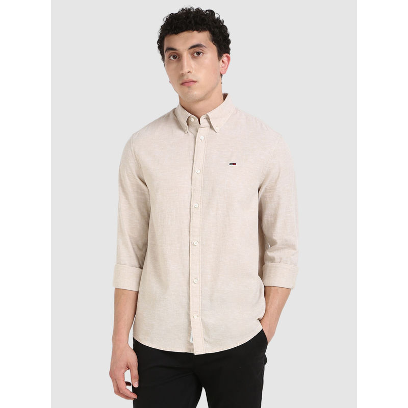 Tommy Hilfiger Tan Solid Shirt (S)