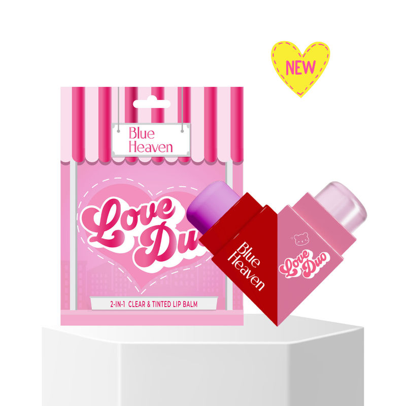 Blue Heaven Love Duo 2-In-1 Clear & Tinted Lip Balm - Bae (Clear+ Watermelon)